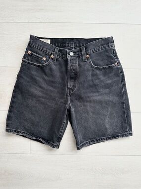 Levi's 501 '90s Jean Shorts Worn-In Black Sz27 Like New